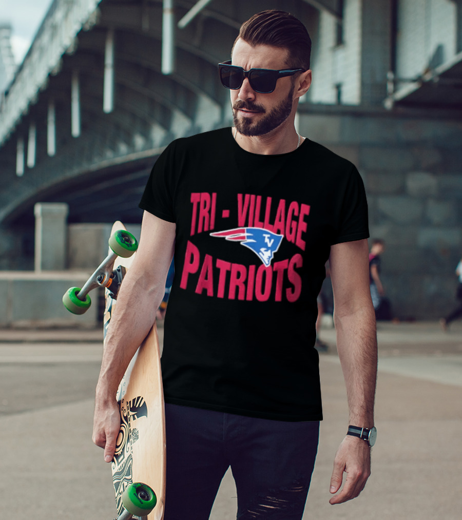 Tri Village Patriots New England Patriots Football 2026 Logo TV T-Shirt