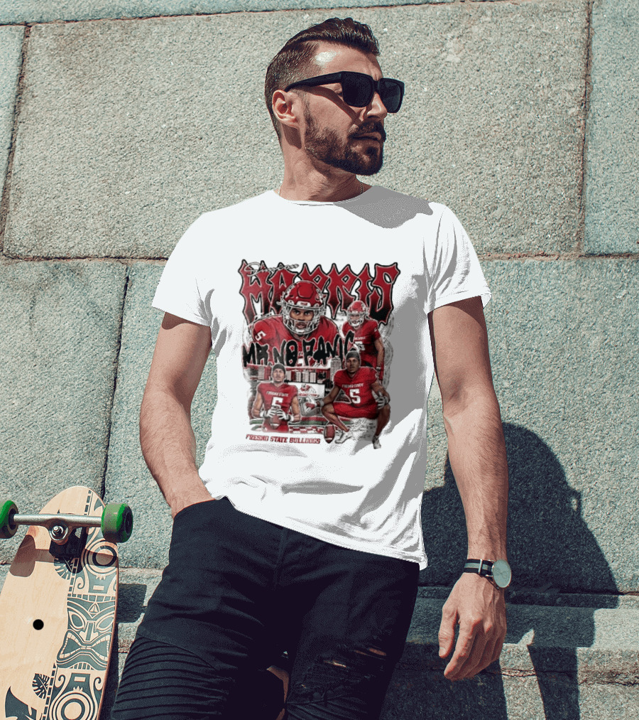 Simeon Harris Mr No Panic Fresno State Bulldogs Football Player Collage T-Shirt