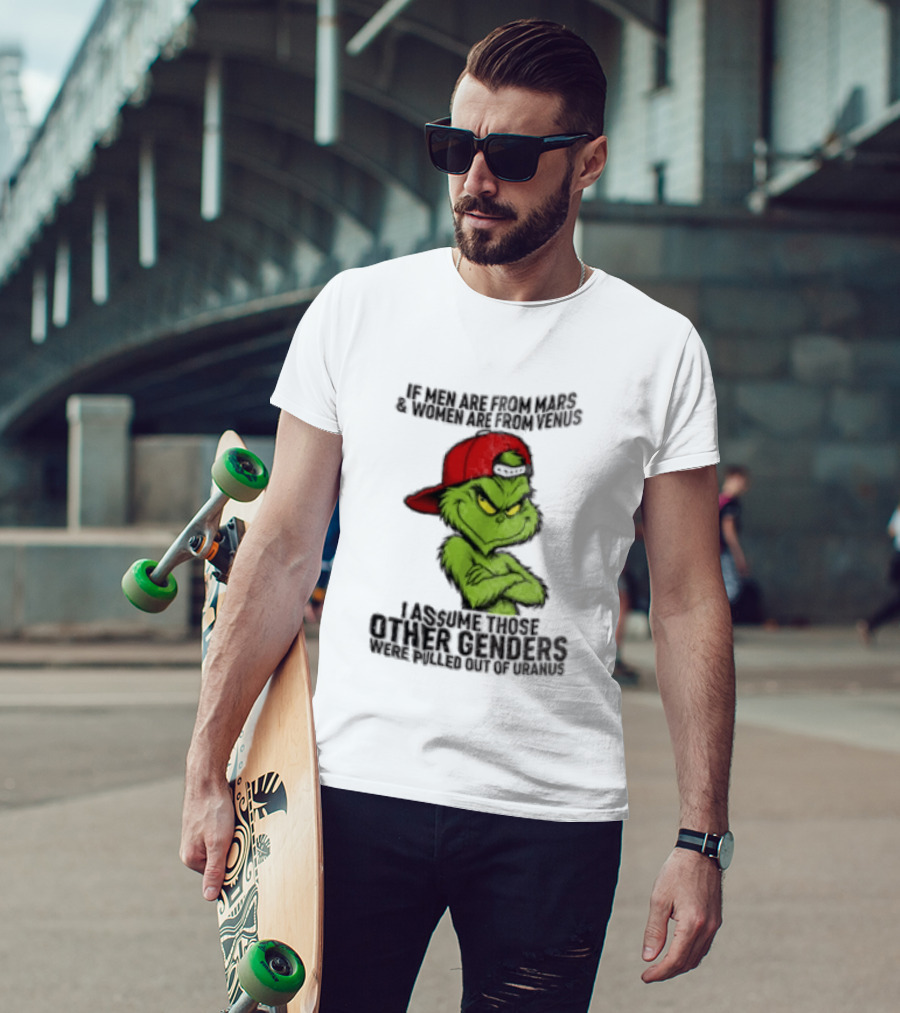 Grinch If Men Are From Mars Women Are From Venus Christmas T-Shirt