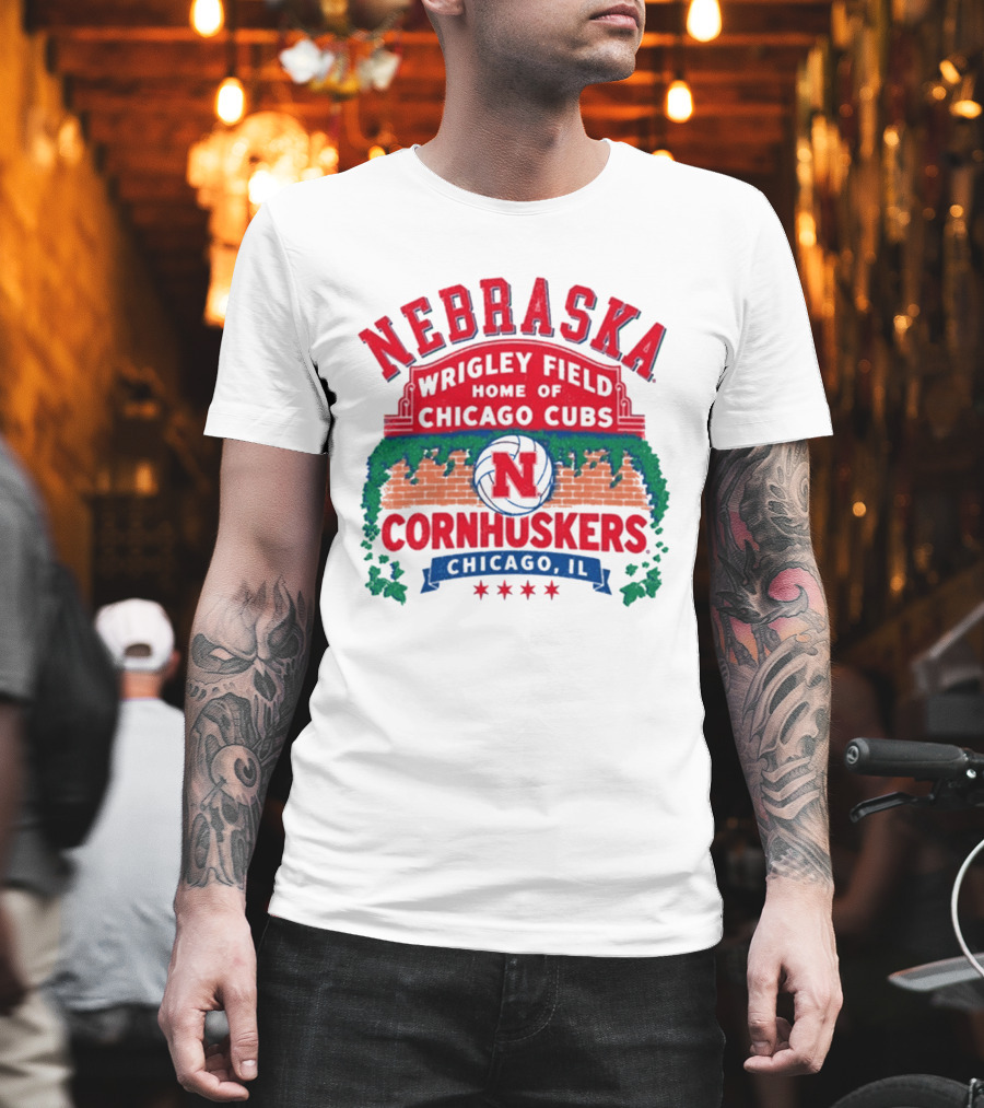 Nebraska Cornhuskers Volleyball Wrigley Field Home Of Chicago Cubs 2026 Chicago IL T-Shirt