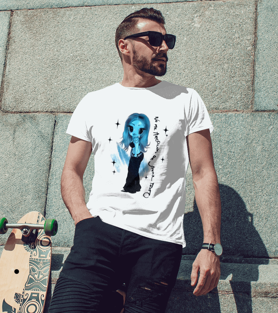 Karol G No Me Arrepiento De Sentir Tanto Blue Cartoon T-Shirt