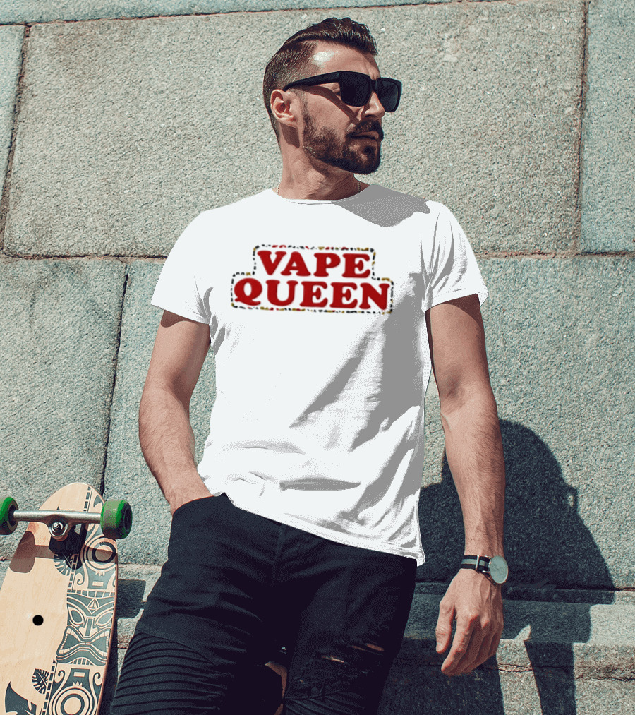 Vape Queen Vaping Statement Bold Red T-Shirt