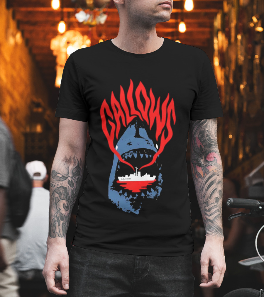 Gallows Shark With Ship Orchestra Of Wolves Collection T-Shirt