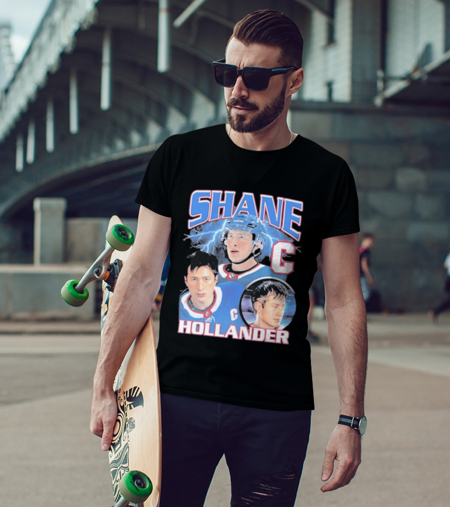 Shane Hollander C Hockey Player Lightning Blue Jersey T-Shirt