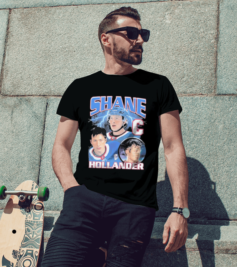 Shane Hollander C Hockey Player Lightning Blue Jersey T-Shirt