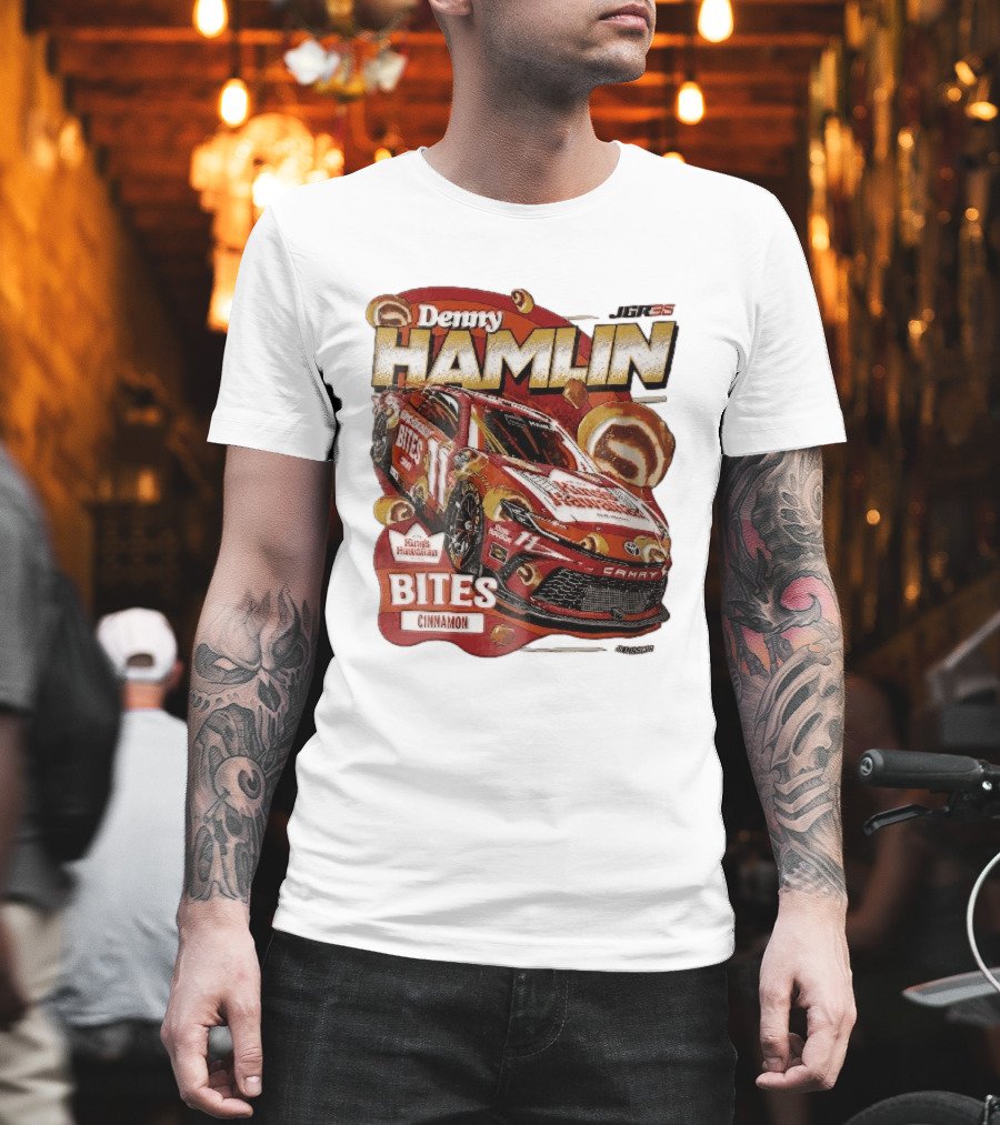 Denny Hamlin JGR 11 NASCAR King's Hawaiian Bites Cinnamon Red Camry Race Car T-Shirt