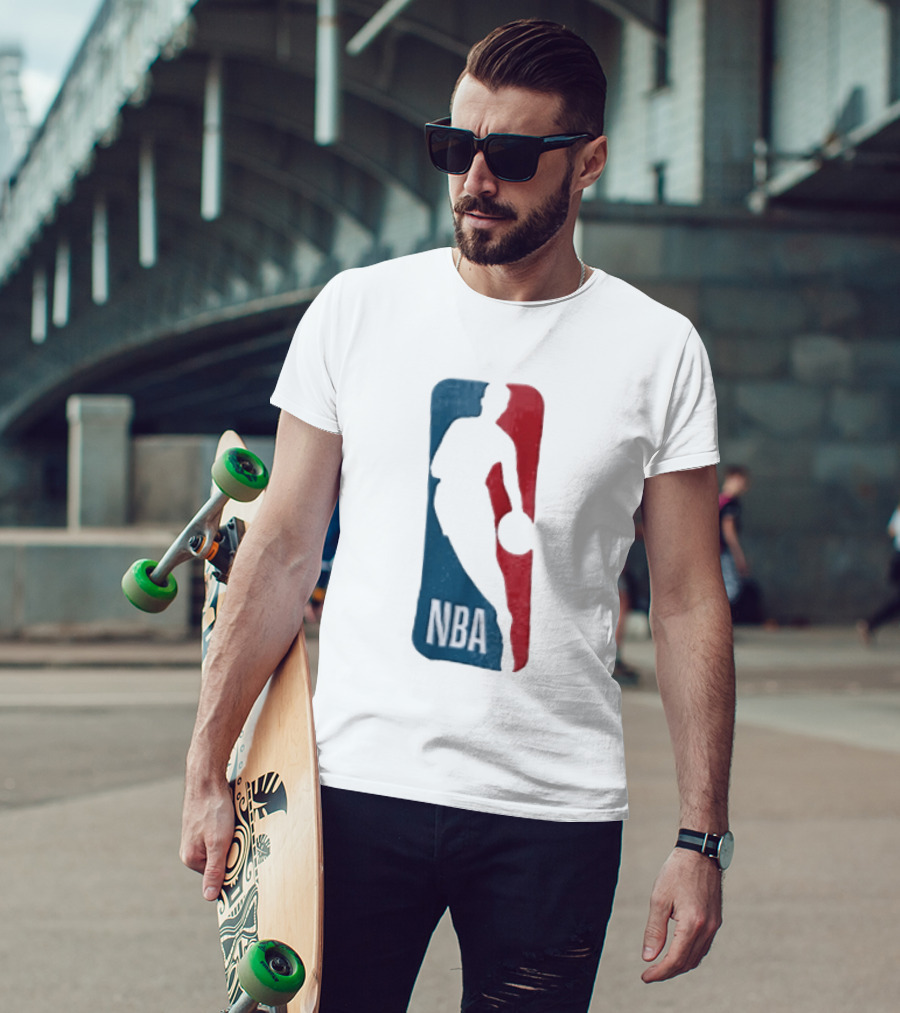 NBA National Basketball Association Blue Red Abstract T-Shirt