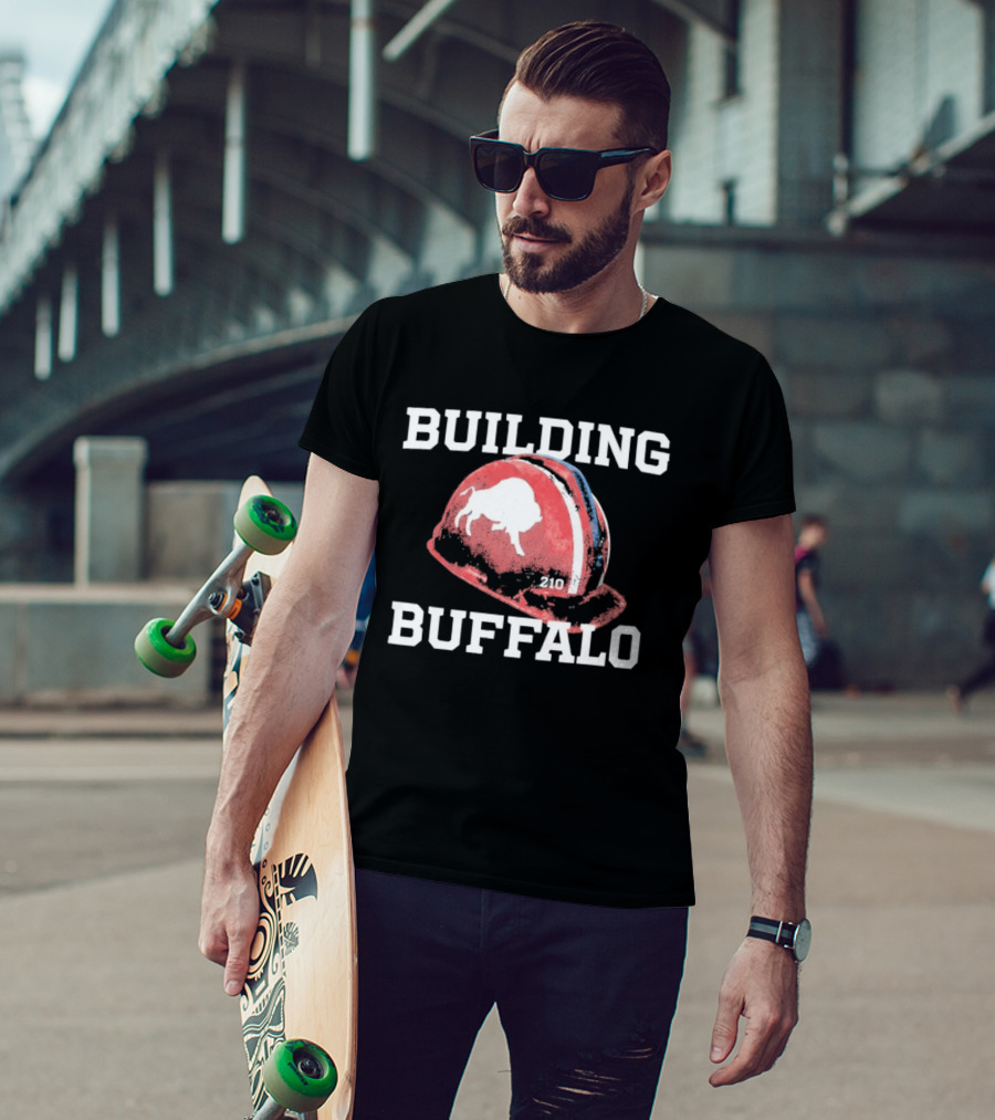 Building Buffalo Bills Hard Hat T-Shirt