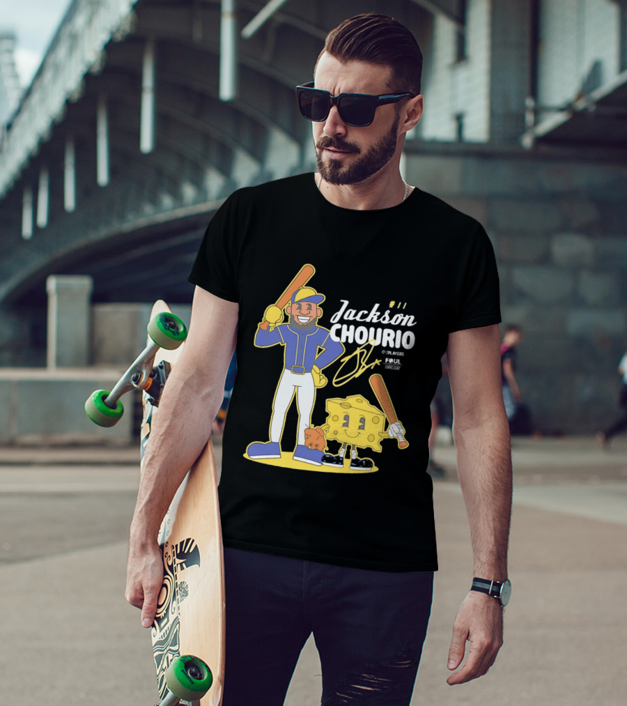 Jackson Chourio Milwaukee Brewers Player Cartoon Cheese T-Shirt