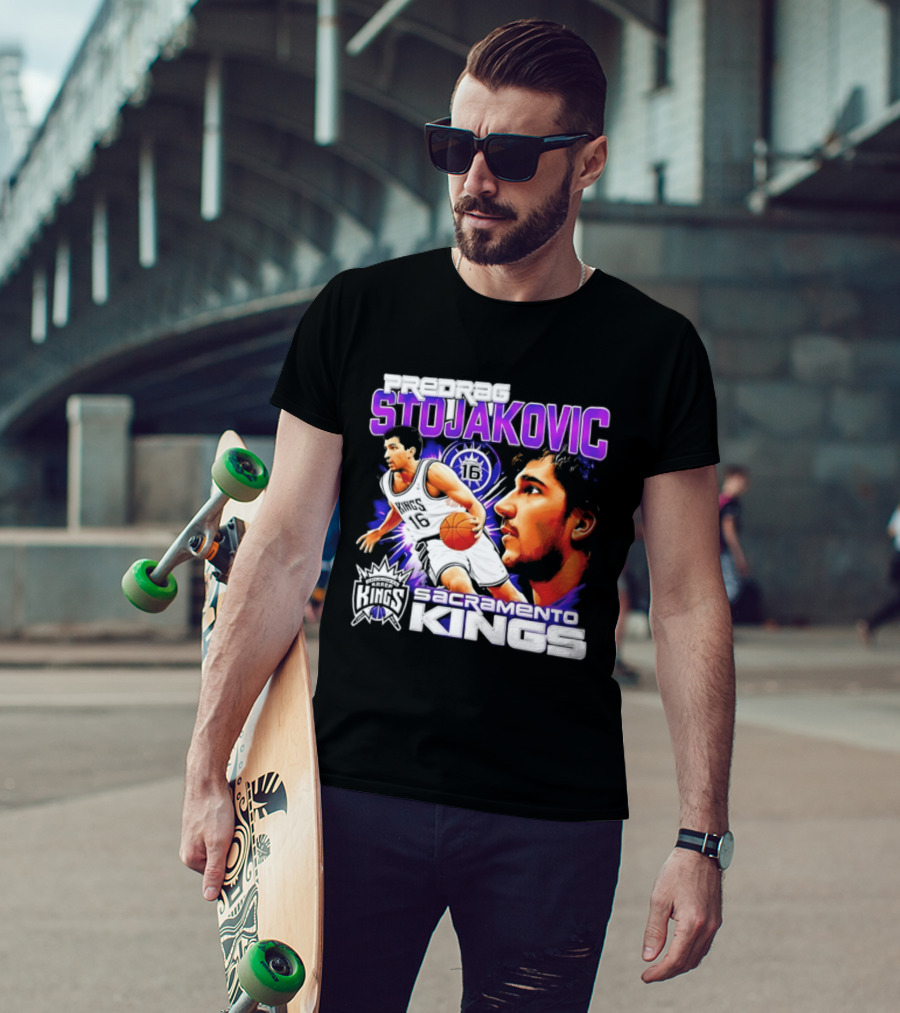 Stojakovic Sacramento Kings Basketball Legend Player NBA T-Shirt