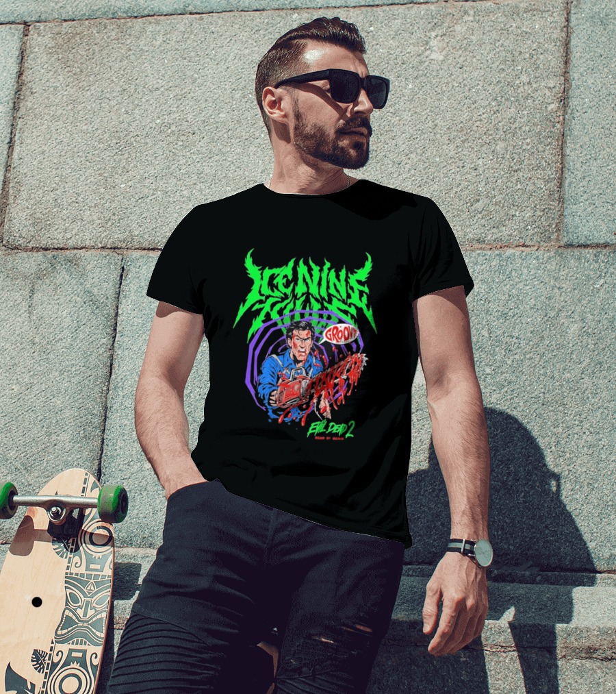 Ice Nine Kills Groovy Evil Dead 2 Blood Guts 2026 T-Shirt