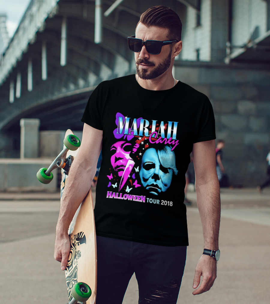 Mariah Carey Halloween Tour 2018 Pop Music Butterfly Mask Knife T-Shirt