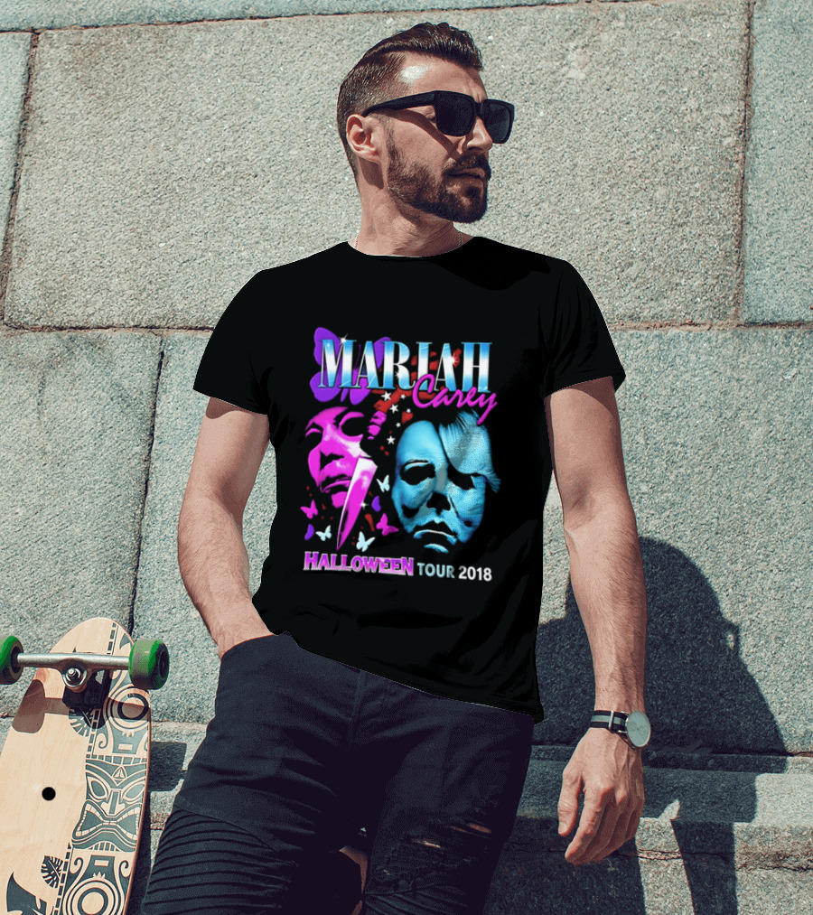 Mariah Carey Halloween Tour 2018 Pop Music Butterfly Mask Knife T-Shirt