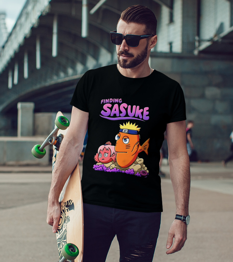 Finding Sasuke Naruto Uzumaki Sakura Haruno Anime Series T-Shirt