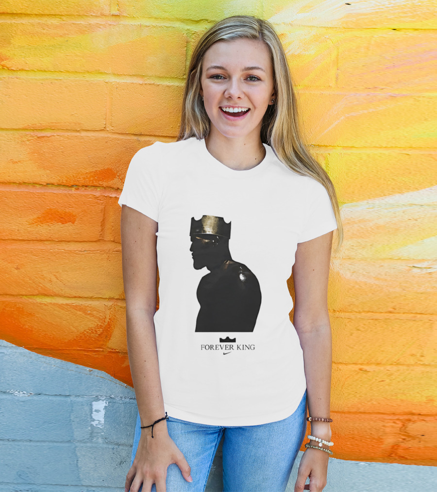 LeBron James Forever King Gold Crown Silhouette Nike T-Shirt