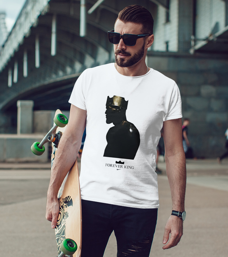 LeBron James Forever King Gold Crown Silhouette Nike T-Shirt