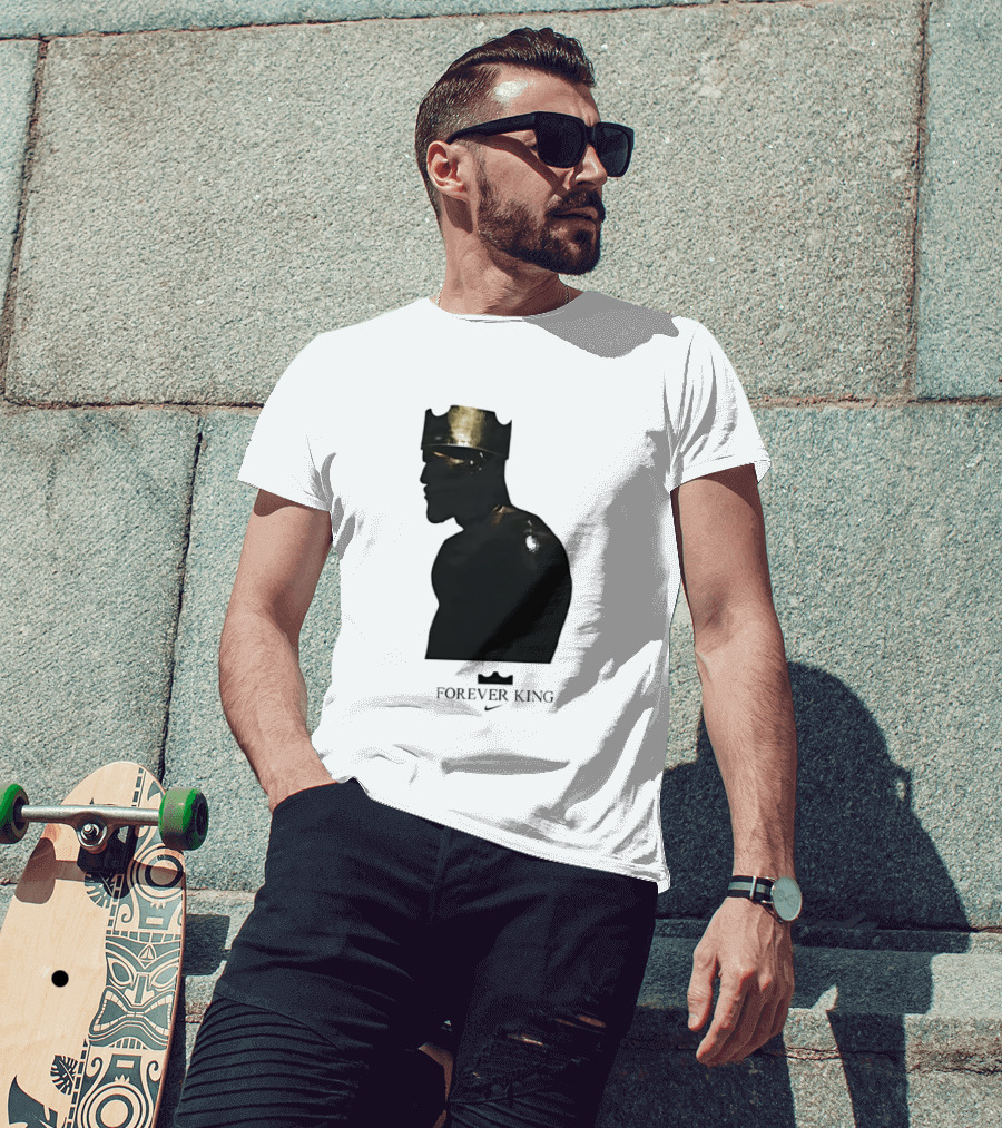 LeBron James Forever King Gold Crown Silhouette Nike T-Shirt