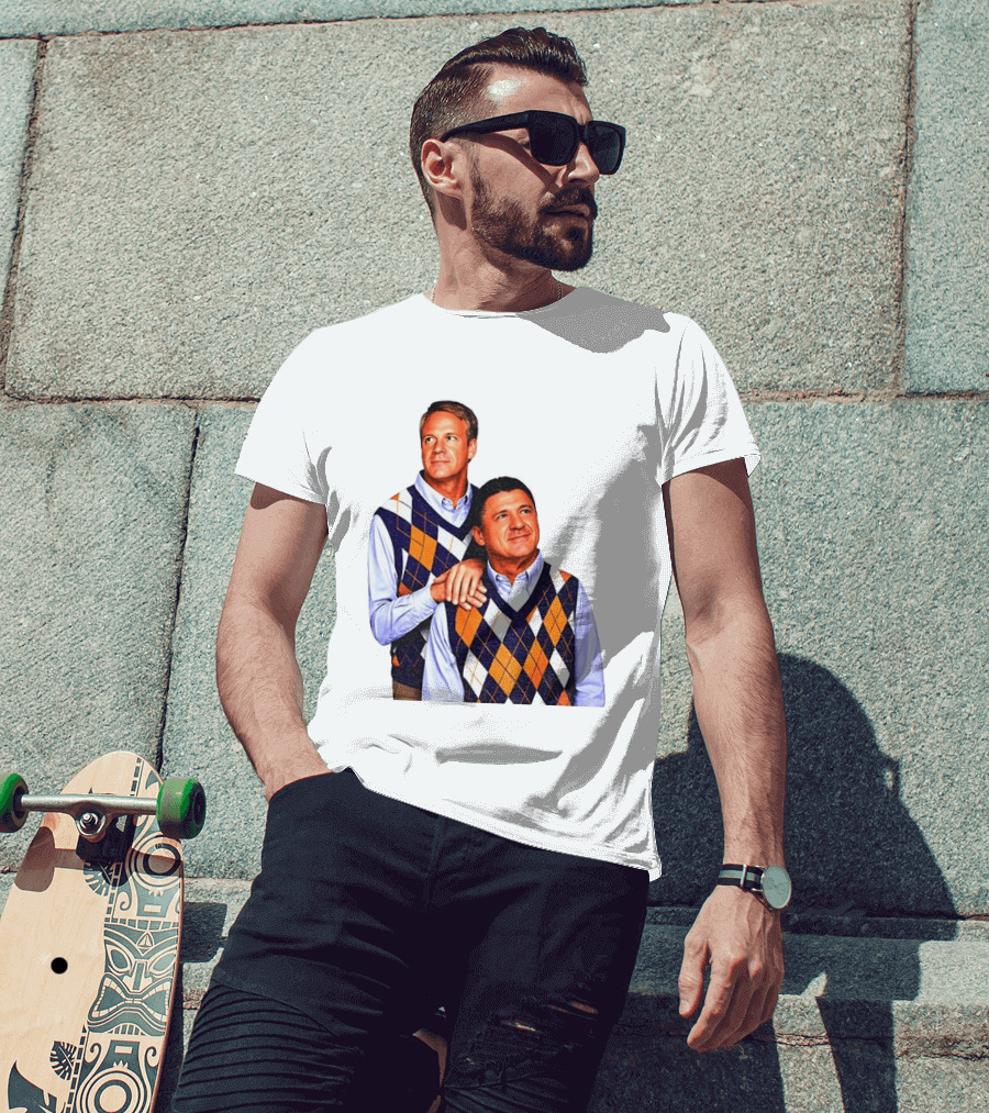 LSU Coaches Step Brothers Argyle Sweater Lane Kiffin T-Shirt