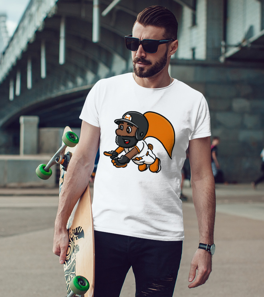 Super Baseball Bros Diving Catch Gamer Parody Superhero Player T-Shirt