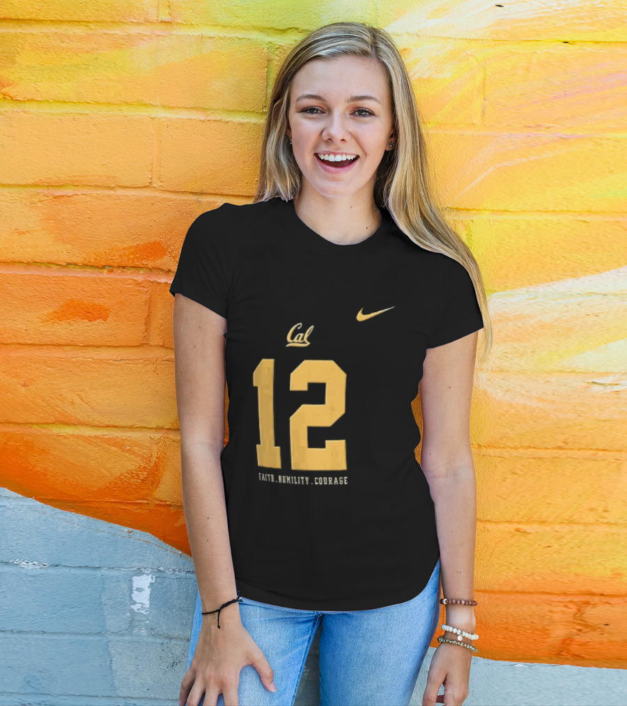 California Golden Bears Number 12 Nike Faith Humility Courage T-Shirt
