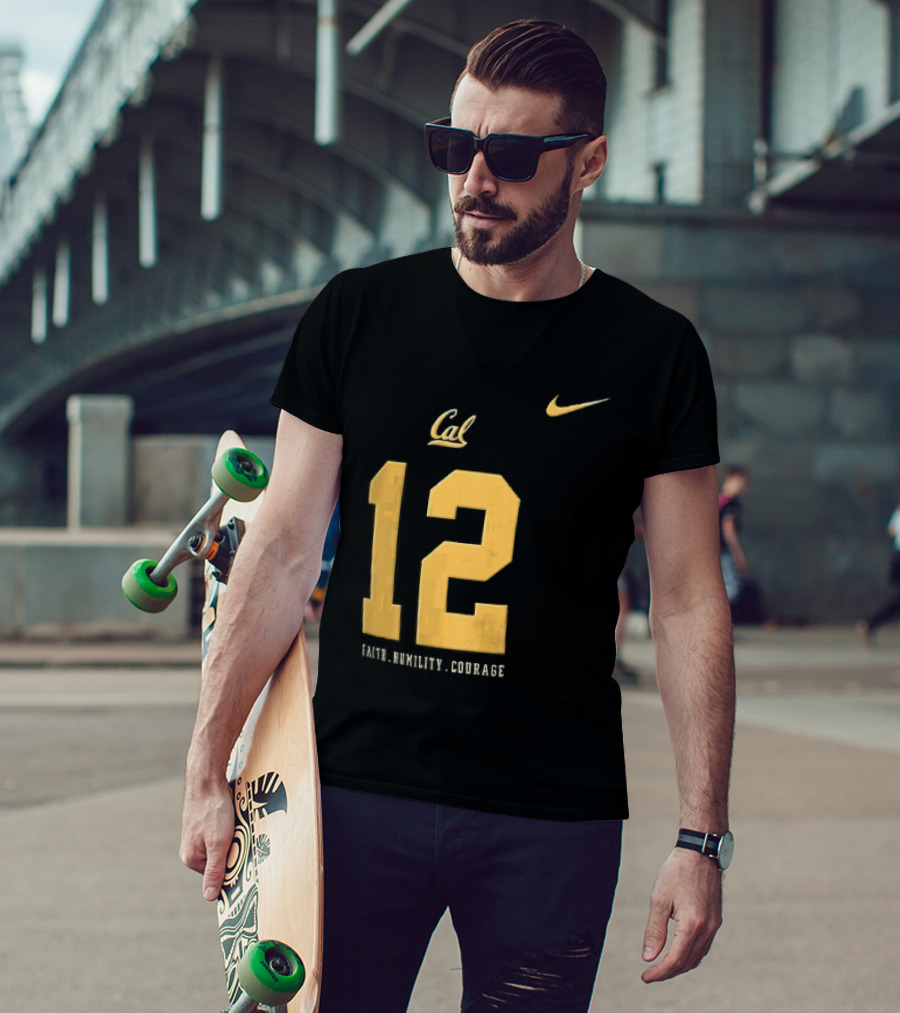California Golden Bears Number 12 Nike Faith Humility Courage T-Shirt