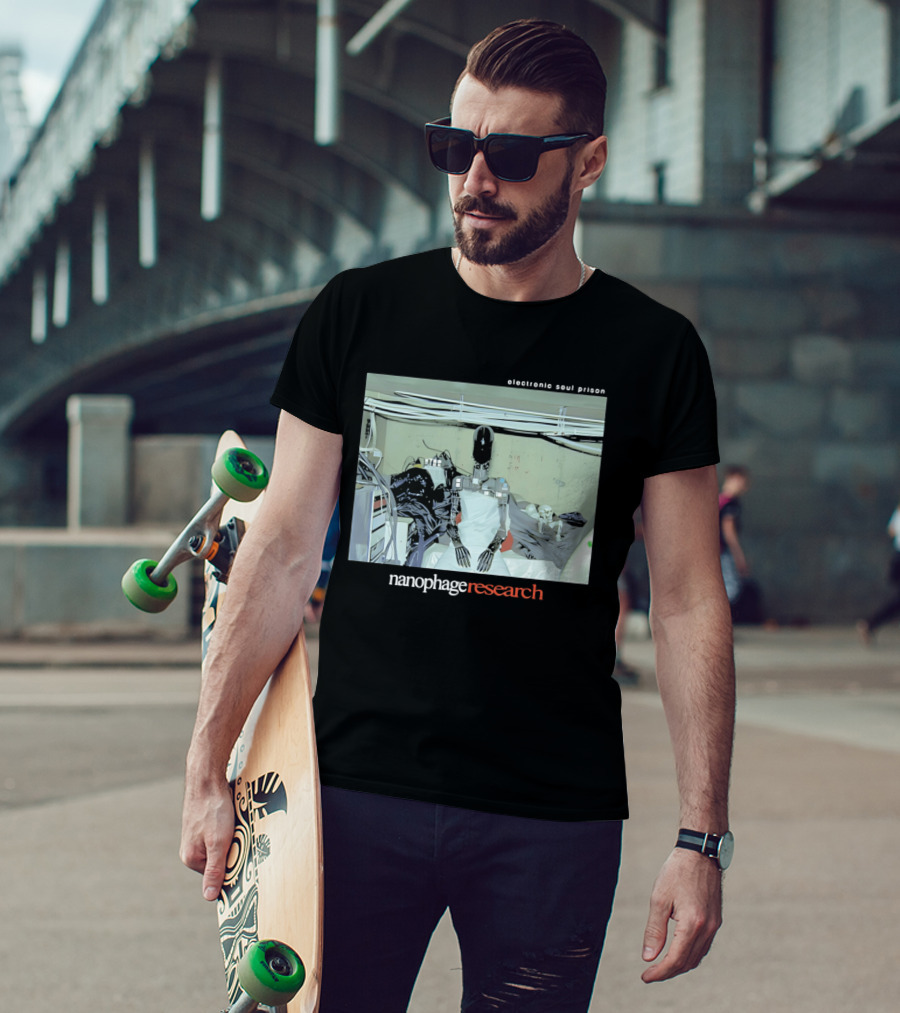 Electronic Soul Prison Nanophage Research Robot Skeleton Laboratory T-Shirt