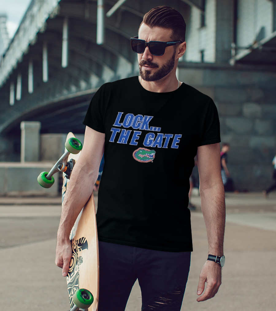 Florida Gators NCAA Lock The Gate Alligator Head T-Shirt