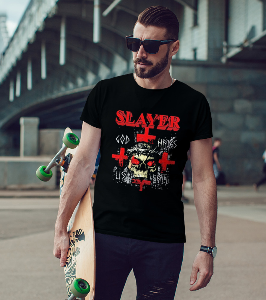 Slayer God Hates Us All Skull Cross 25th Anniversary T-Shirt