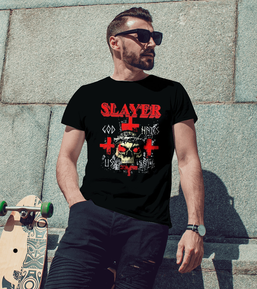 Slayer God Hates Us All Skull Cross 25th Anniversary T-Shirt