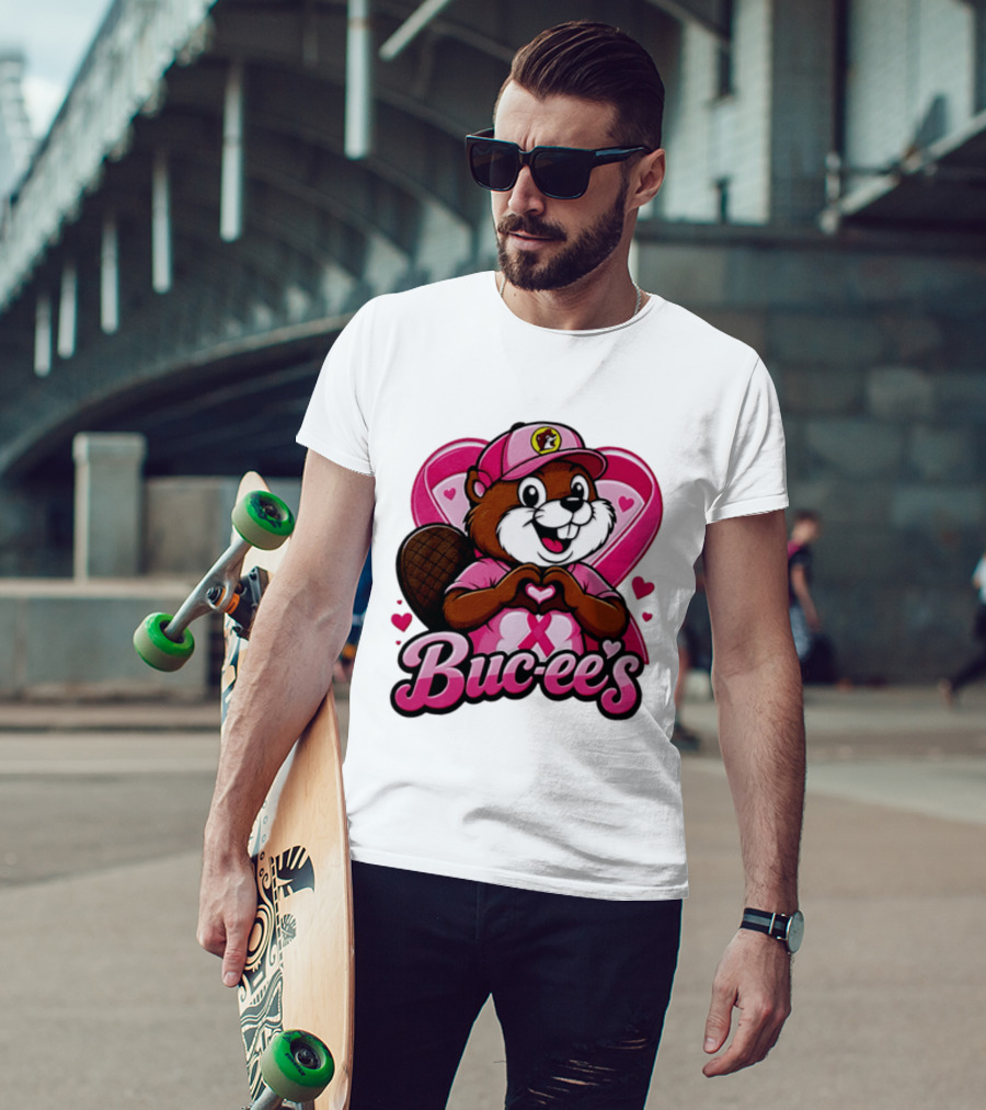 Buc Ee's Pink Ribbon Beaver Breast Cancer Awareness T-Shirt