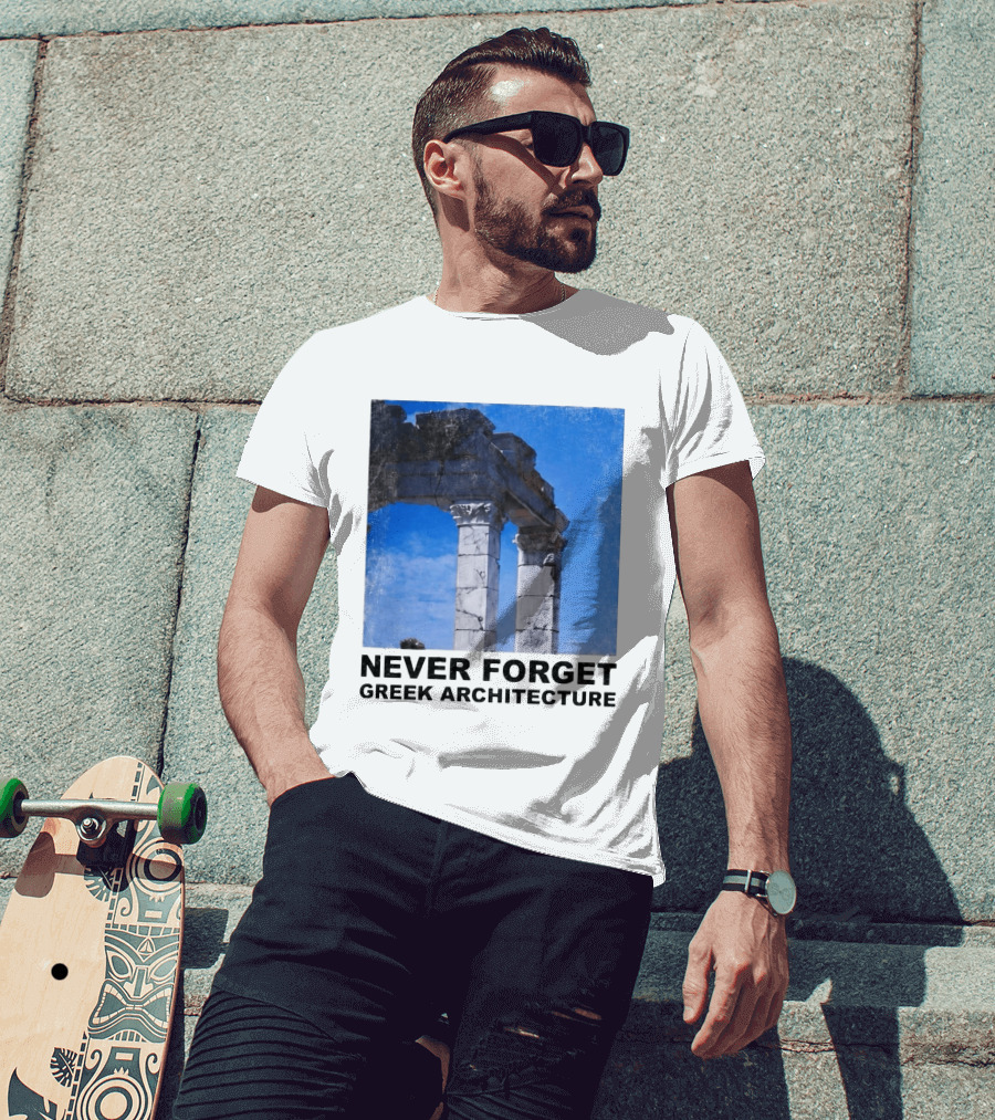 Never Forget Greek Architecture 2026 Ruins Columns T-Shirt