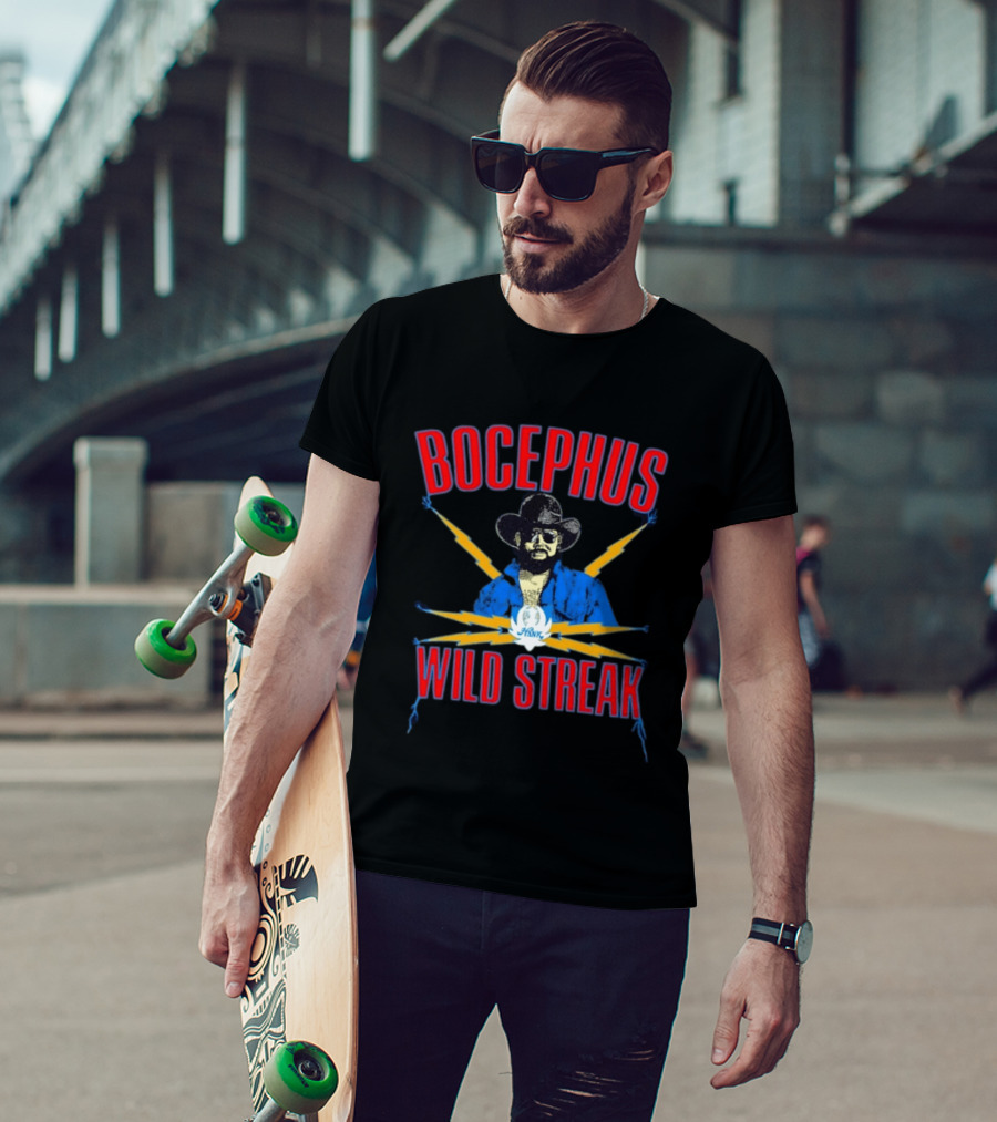 Bocephus Hank Wild Streak Electric Lightning Western T-Shirt