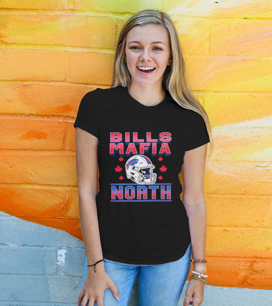 Bills Mafia North Helmet Canadian Fall Maple Leafs T-Shirt