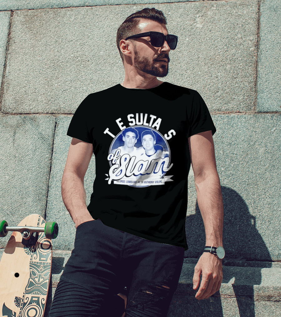 New York Yankees The Sultans Of Slam George Lombard Jr. Anthony Volpe T-Shirt