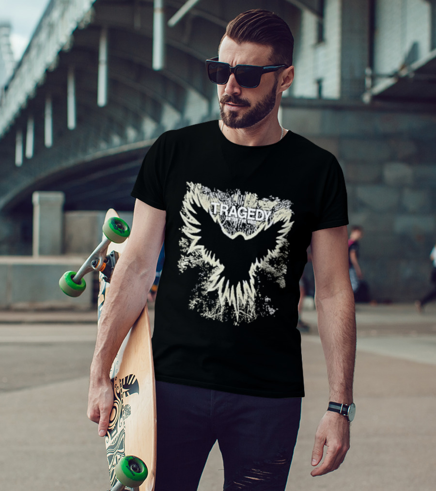 Original Tragedy Band Enter The Void Raven Bird Wings Spread T-Shirt