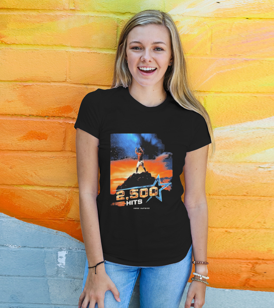 Jose Altuve 2500 Hits Milestone Houston Astros MLB T-Shirt