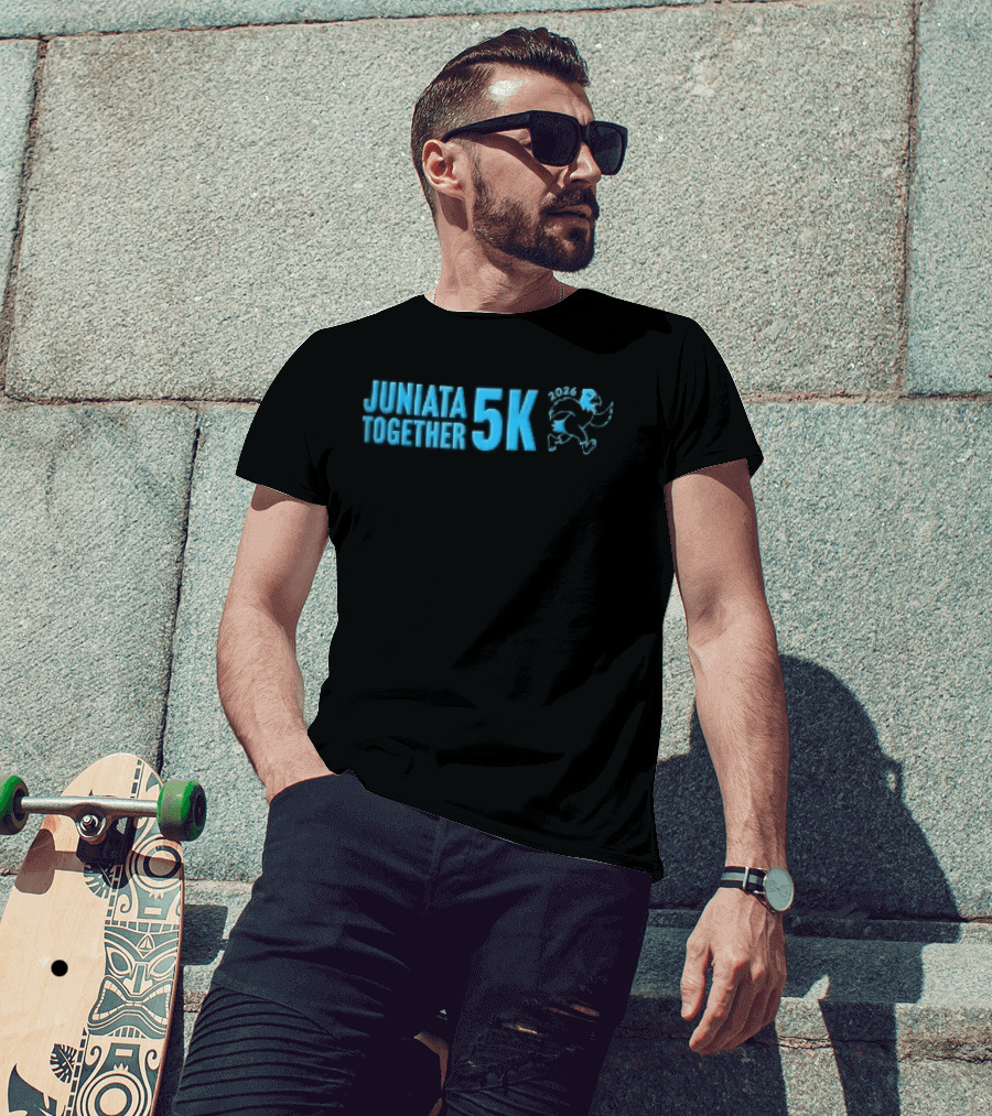 Juniata Together 5k 2026 Cartoon Running Eagle T-Shirt