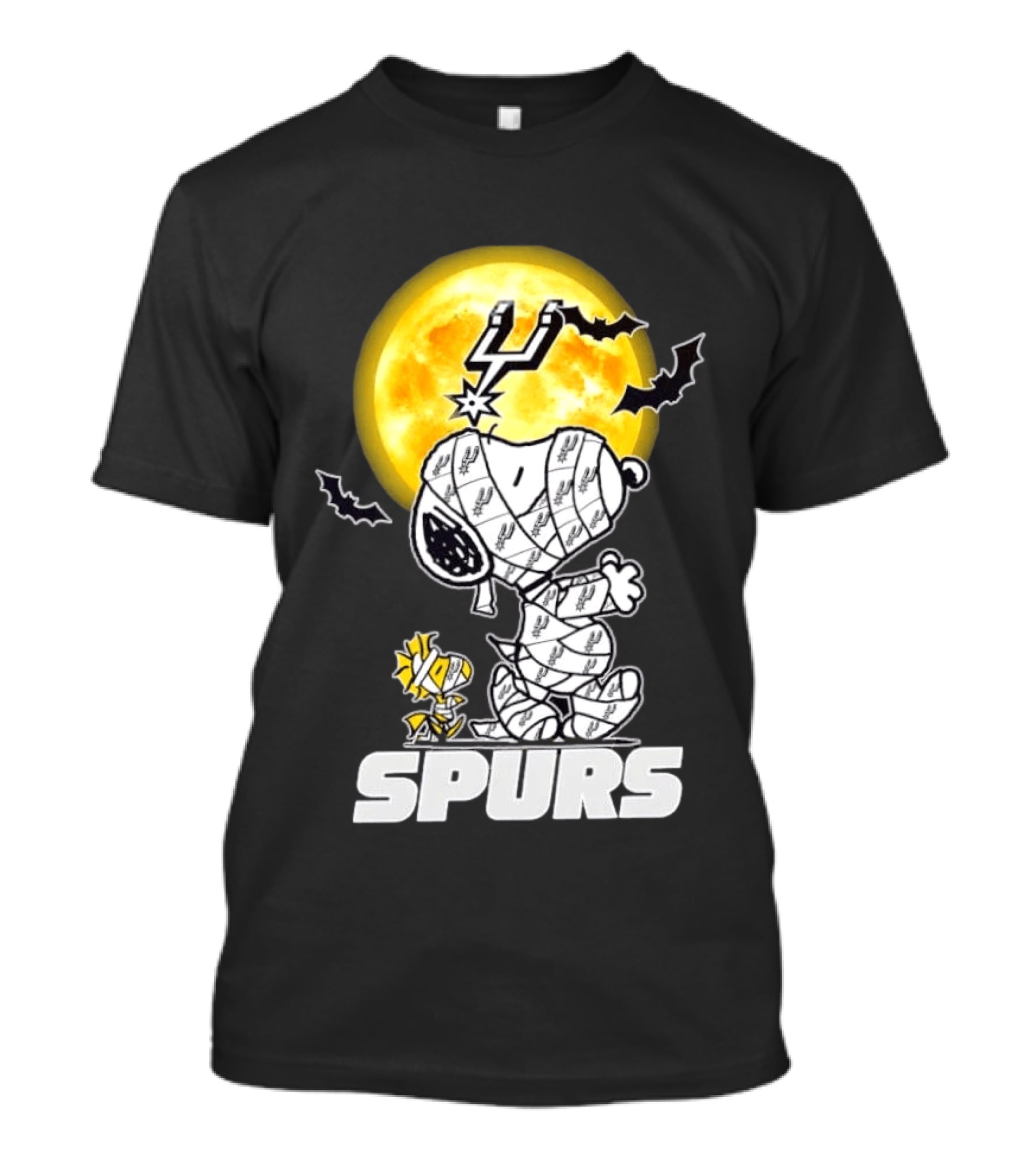 San Antonio Spurs Snoopy Woodstock Halloween Mummy Cosplay T-Shirt