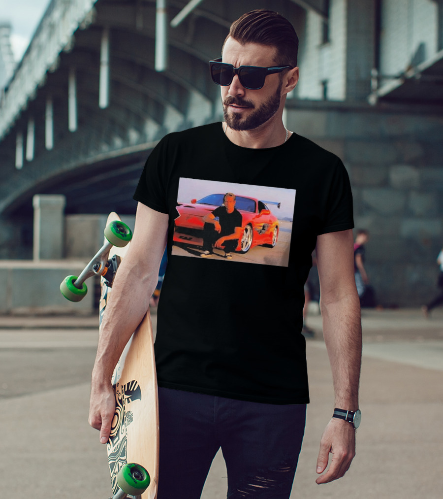 Dad Birthday Paul Walker Nissan Skyline R34 Father's Day Racing Fan T-Shirt