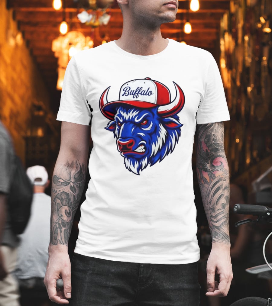 Buffalo Bison Bull Hat Sports T-Shirt