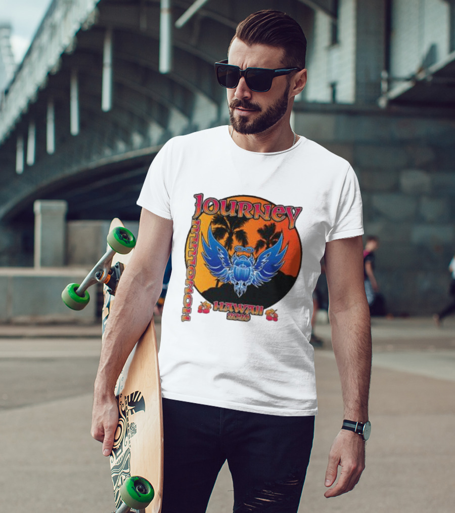 Journey Hawaii 2020 Event Vintage Style Palm Tree And Scarab T-Shirt
