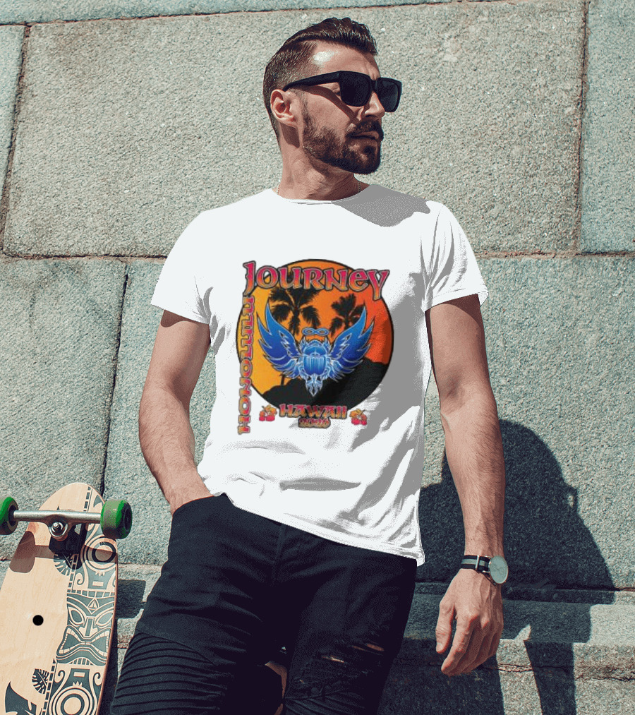 Journey Hawaii 2020 Event Vintage Style Palm Tree And Scarab T-Shirt