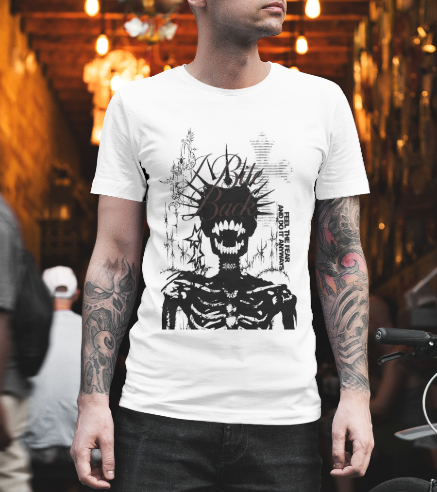 Swixxz Bite Back Jumbo Skeleton Cross T-Shirt