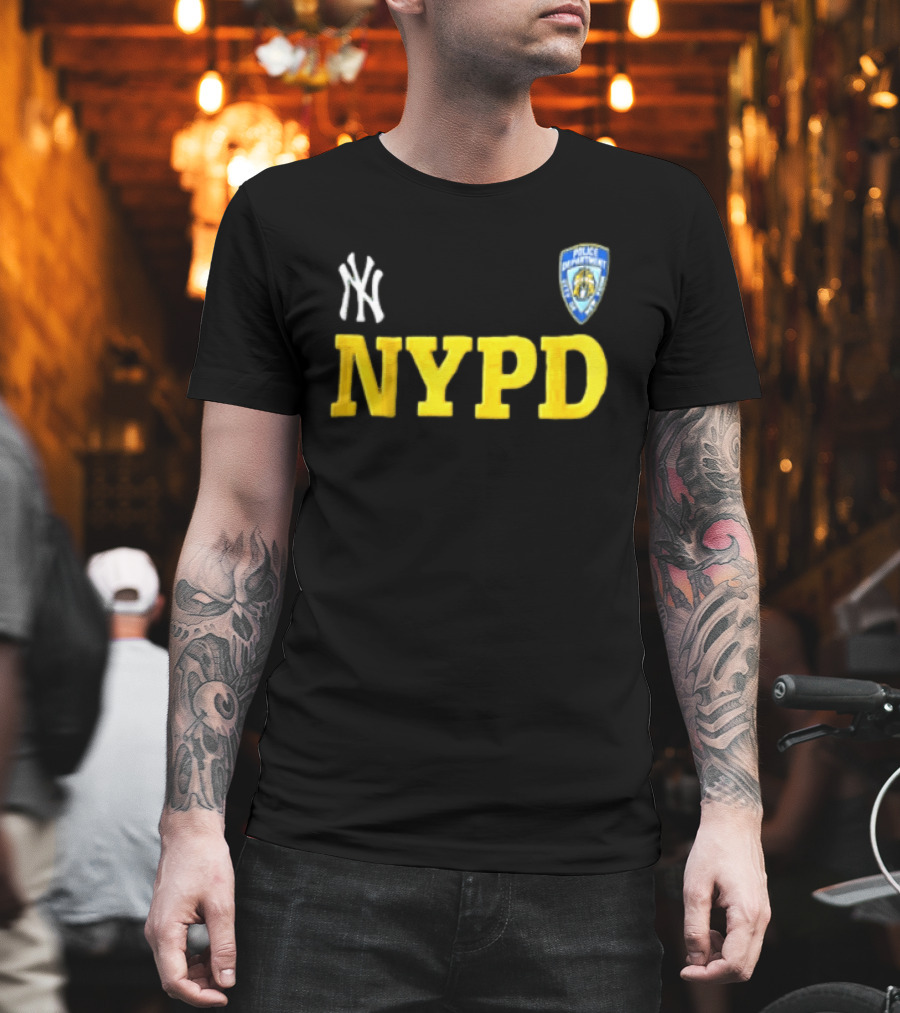2026 New York Yankees NYPD Collaboration NY Logo And Police T-Shirt
