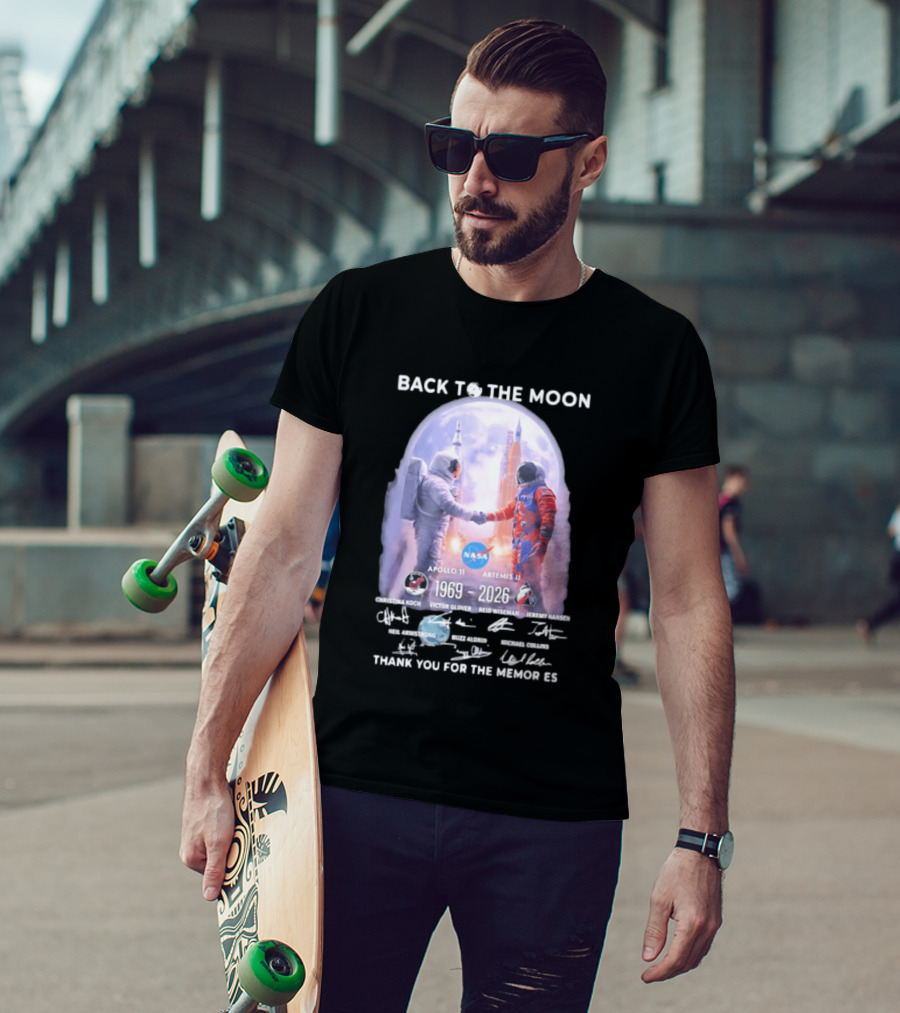 Back To The Moon Apollo 11 Artemis II 1969 2026 NASA Thank You For The Memories T-Shirt
