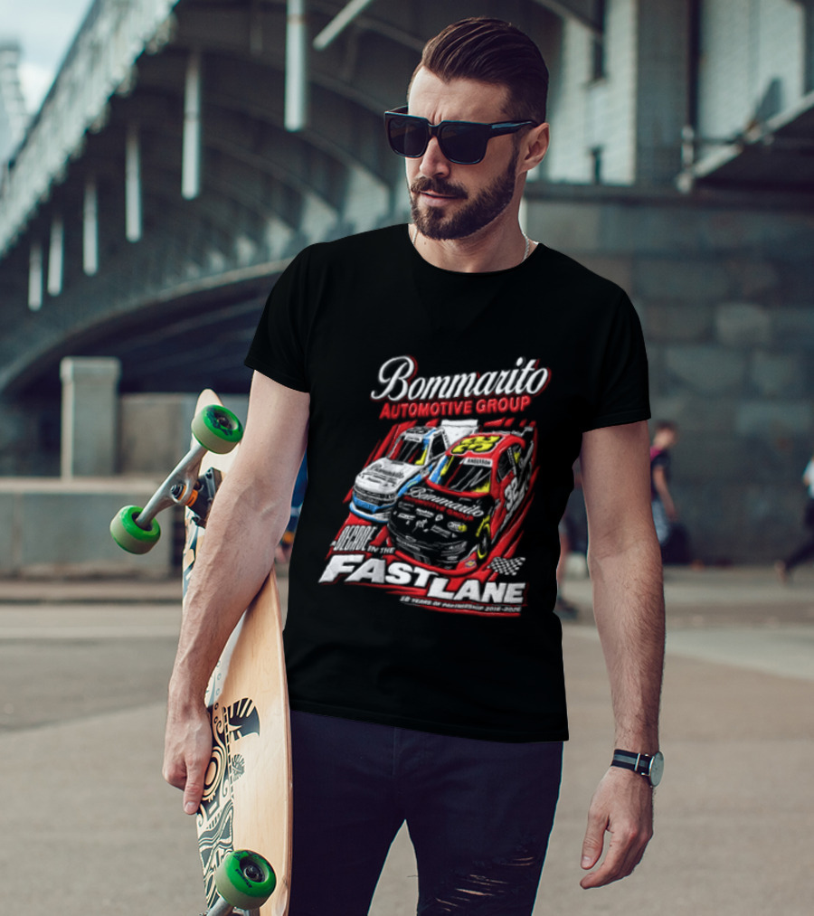Bommarito Automotive Group Decade Fast Lane Anderson 10 Years Partnership 2016 2026 Race Cars T-Shirt