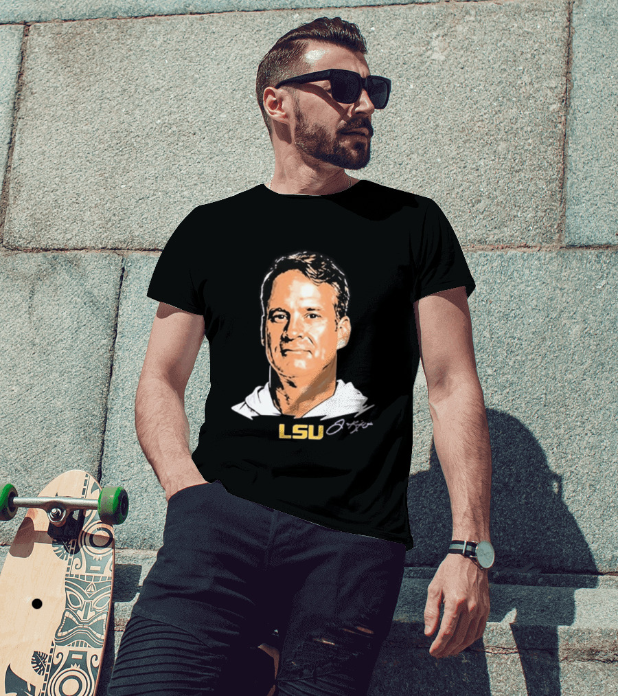 Lane Kiffin LSU Tigers Signature Big Head T-Shirt