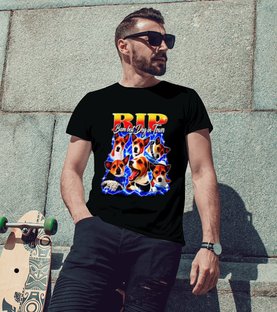 RIP Bam Best Dog In Town Jack Russells Lightning T-Shirt