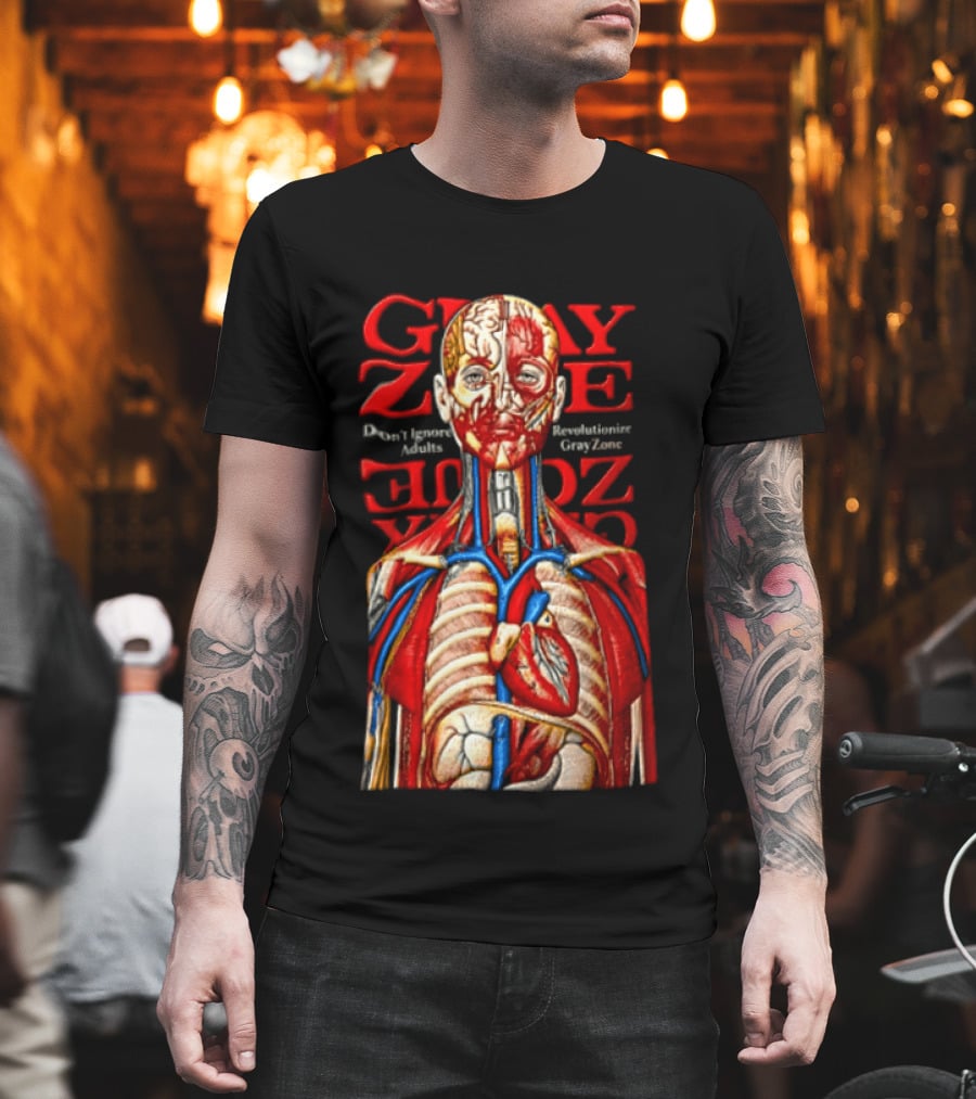 Grayzone Dont Ignore Revolutionize Anatomical Human Body Diagram T-Shirt