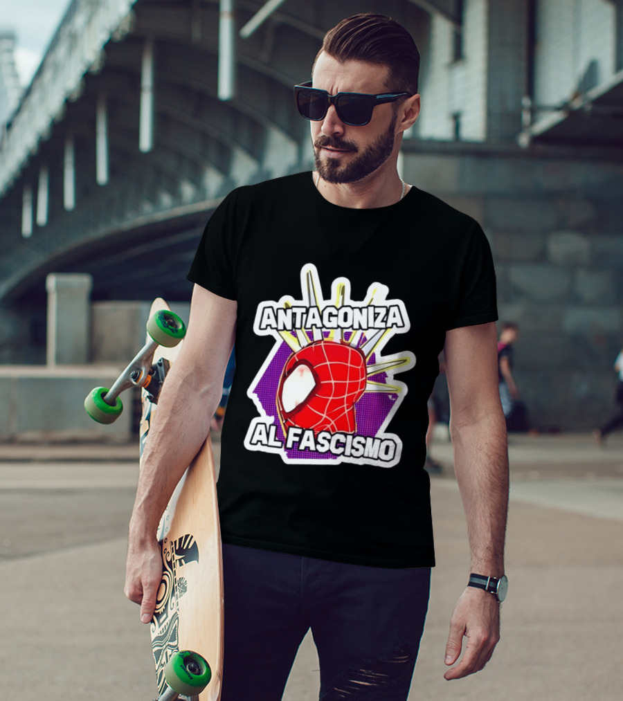 Antagoniza Al Fascismo Spider Man Anti Fascist T-Shirt
